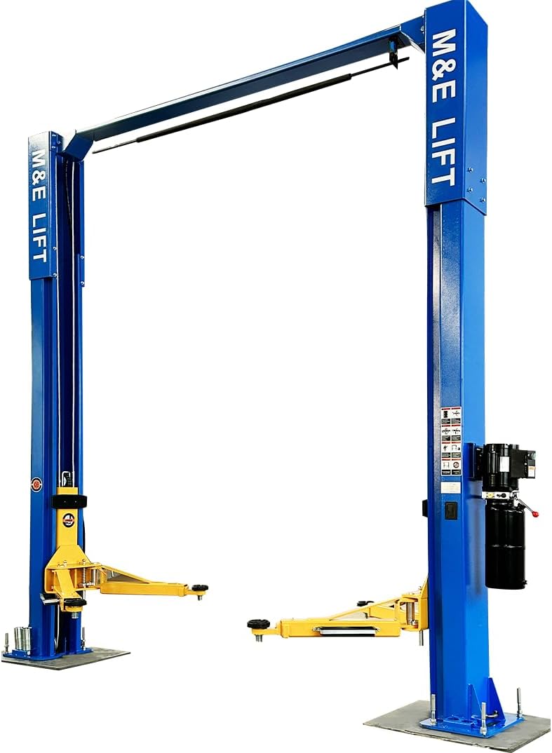 ME 11000lbs Lifting Capacity 2 Post Car Lift 2 Post Lift Car Lift Clear Floor Design for Trucks, SUVs, Vehicles Home Garage and Shop Repair, 220V(11000lbs)
