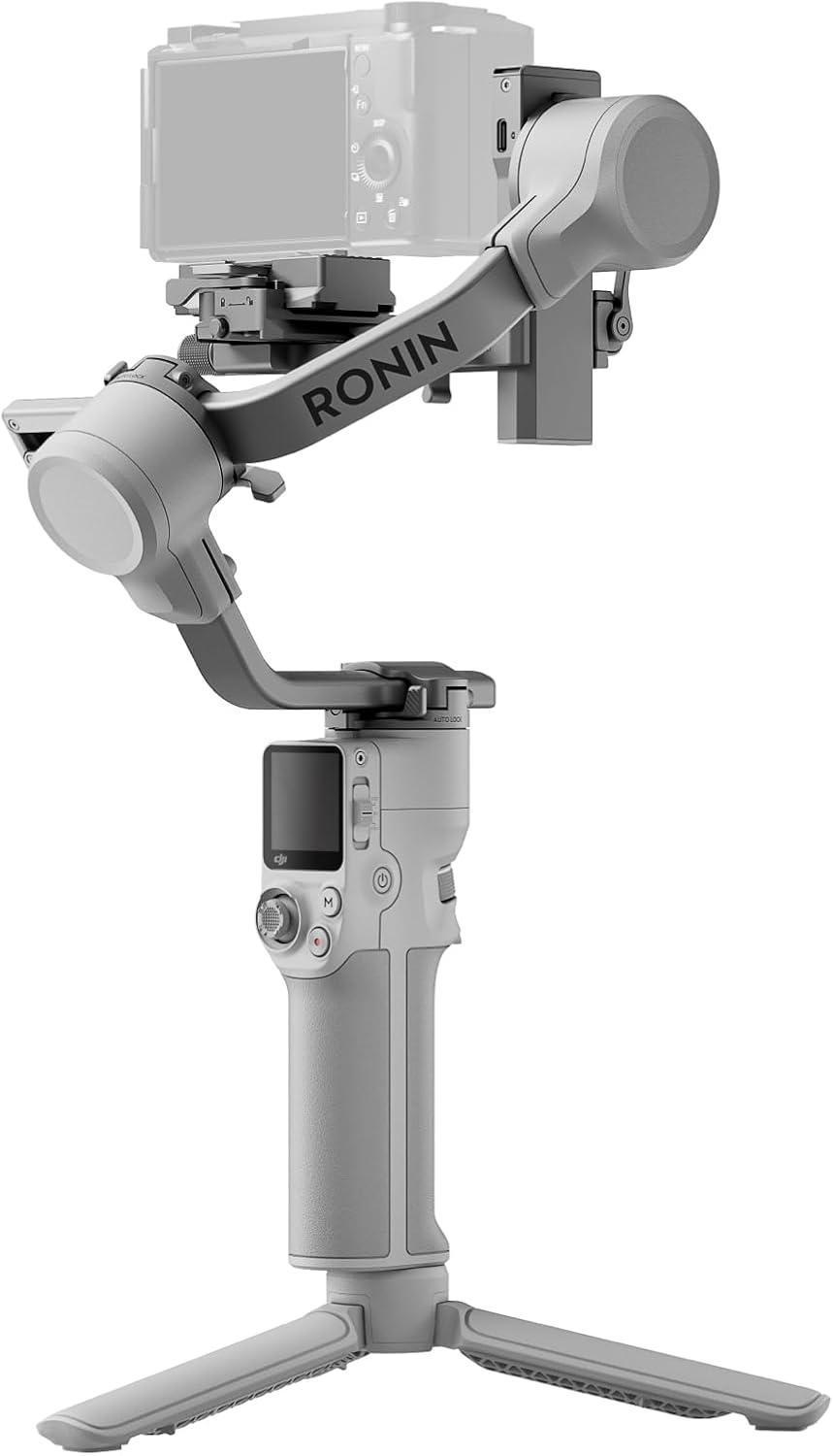 DJI RS 4 Mini, Gimbal Stabilizer for Camera Canon/Sony/Panasonic/Nikon/Fujifilm, Auto Axis Locks, 2kg/4.4lbs Payload, Intelligent Tracking, Camera Gimbal, Native Vertical Shooting