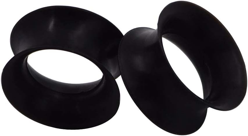 Oyaface 2 PC Extra Soft Silicone Flexible Ear Skin Tunnels Plugs Expanders Gauges Hollow Body Piercing 8G-25mm