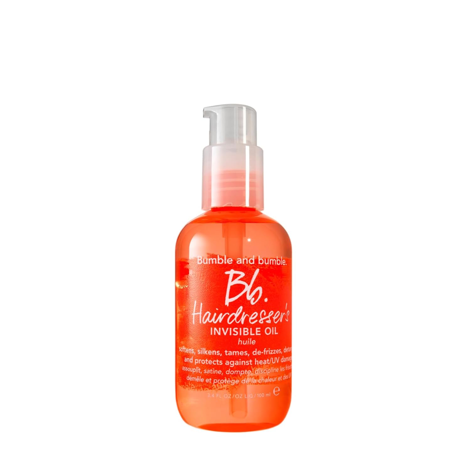 Bumble and bumble. Hairdresser's Invisible Oil Frizz-Reducing Hair Oil | Heat Protection, Frizz Control + Shine | Curly, Wavy, Straight | With Grapeseed, Coconut + Argan Oils