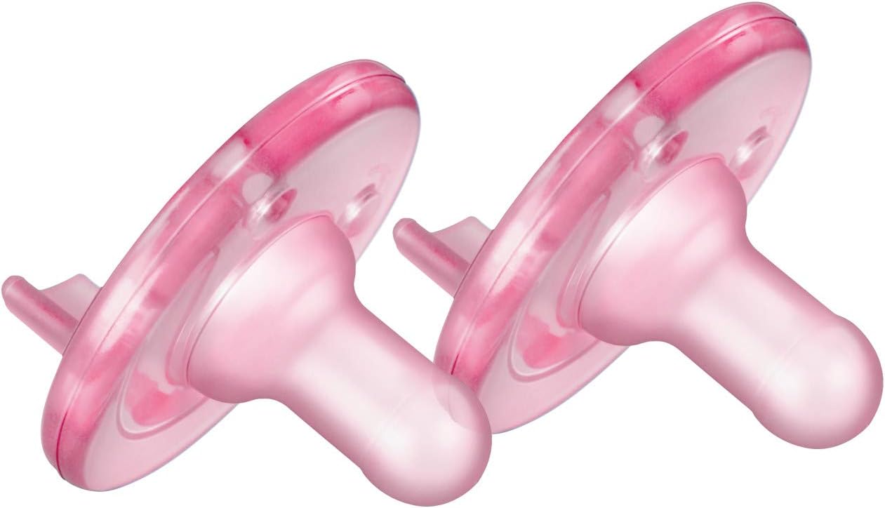 Philips AVENT SCF192 / 07 - Classic Dummy for Babies, Orthodontic, Silicone, Pink, 3 Months, Pack of 2