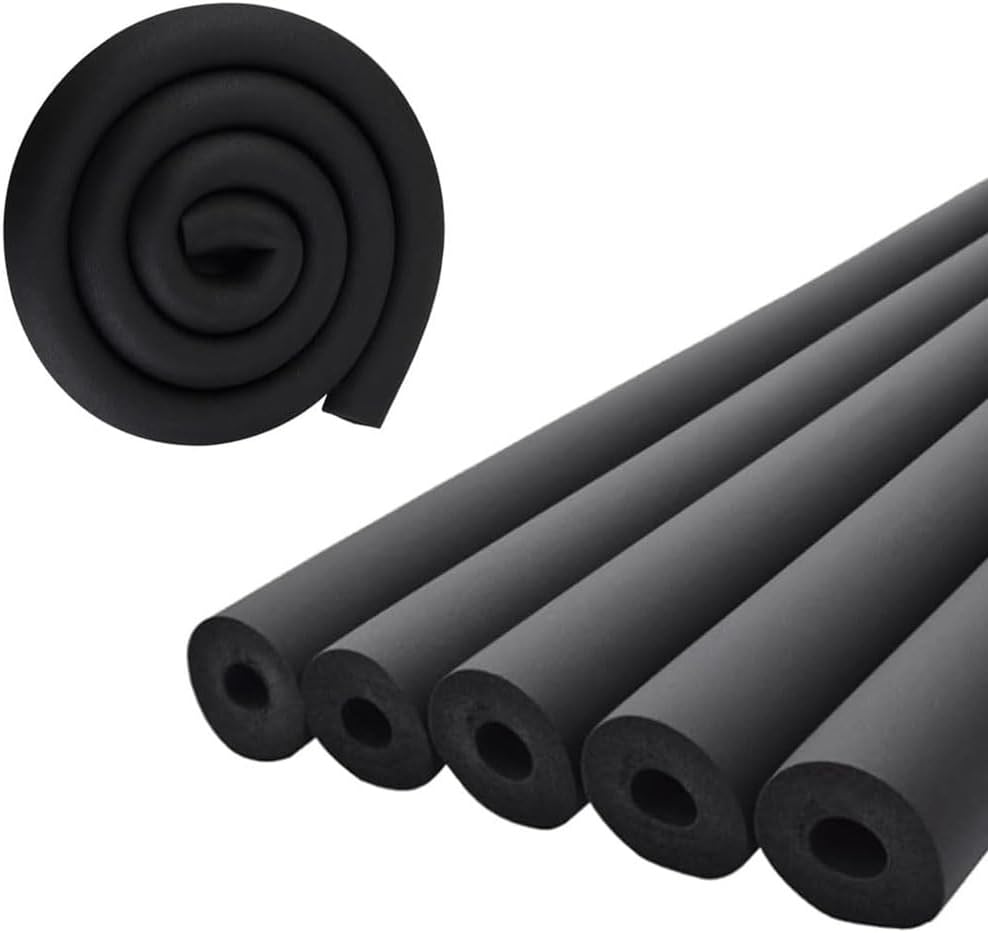 Pipe Insulation Tubing (1" x 3/8" x 6FT), 1" ID Pipe Insulation Foam Tubing, Guitar Stand Foam Tubing, Hollow Tube Covers, Gym Handle Protectors and Roof Racks, Etc. (1" x 3/8")