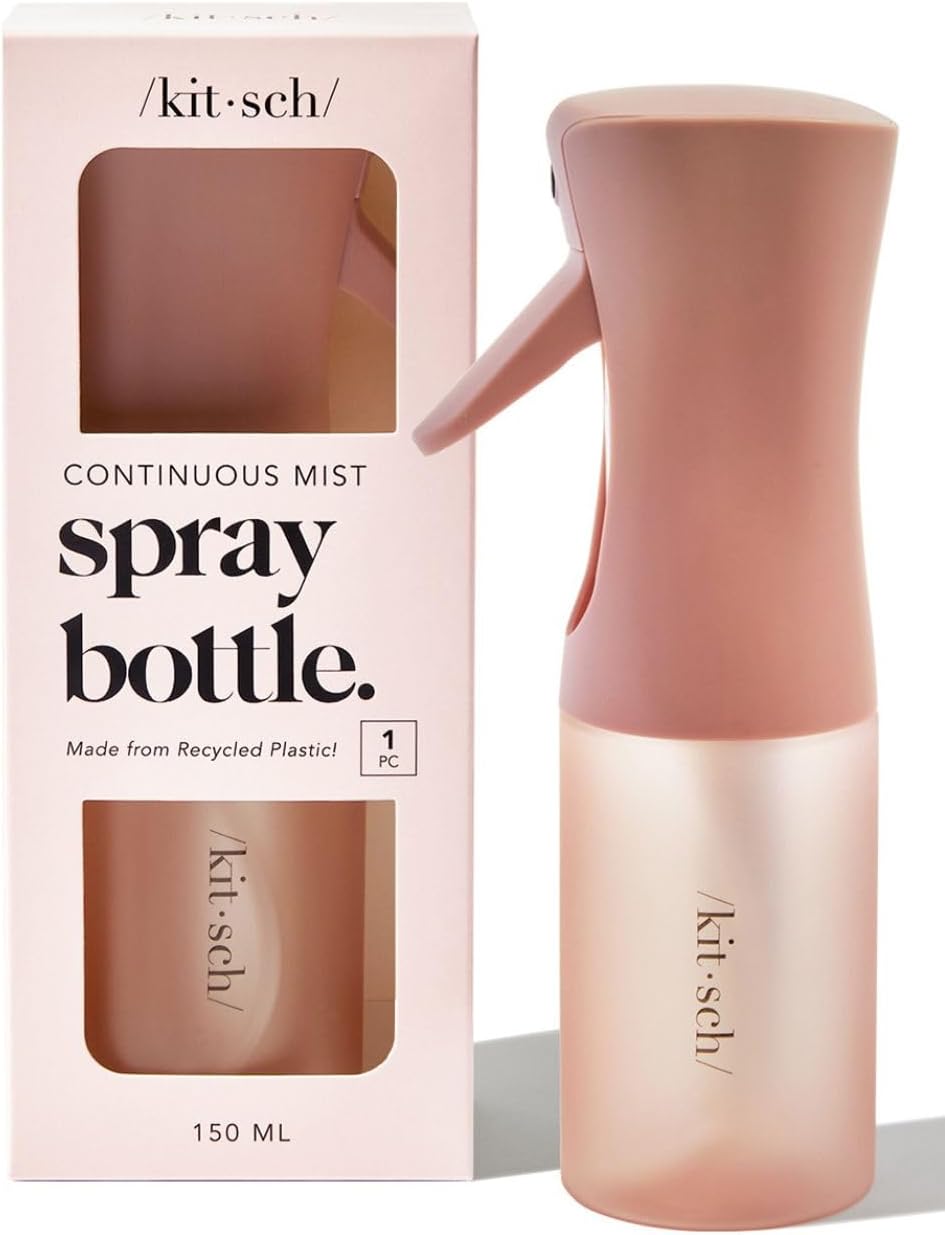 Kitsch Continuous Spray Bottle for Hair | Fine Mist Water Mister for Hair Styling – Spray Bottles for Cleaning, Plants & More – Terracotta, 5 oz