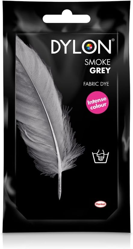 DYLON Washing Machine Fabric Dye Sachet, Smoke Grey, 50g