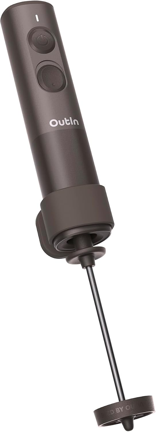 OutIn LattoGo Milk Frother Handheld,Rechargeable & Professional Grade