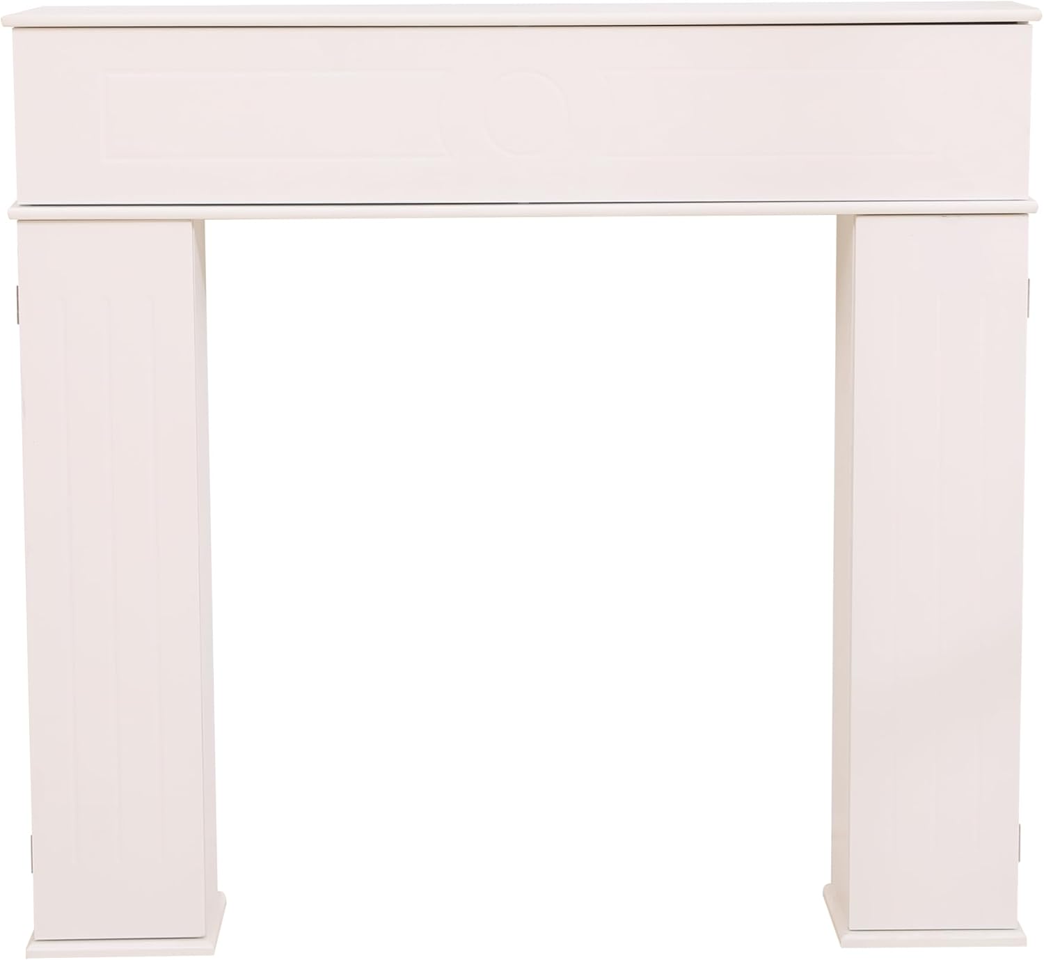 CFDZ Wooden Console Tables Fireplace Surrounds Storage Cabinet Classic Chic Decoration for Living Room White or Grey (White)