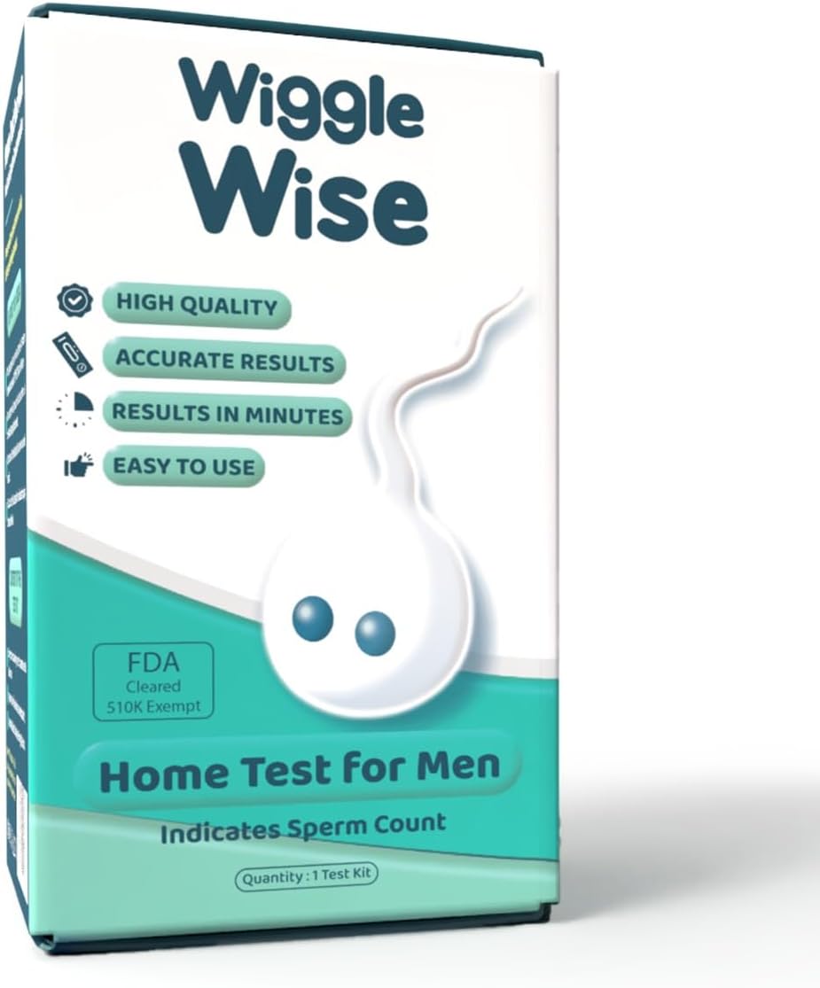 Fertility Test Kit for Men – Sperm Count Home Test Kit for Male Fertility – at-Home Semen Analysis Shows Normal or Low Sperm Count – Fast, Private, Easy to Use