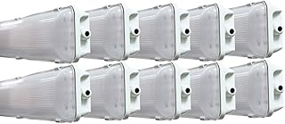 2 FT 6500K 36W LED Vapor Tight Lights | Commercial Indoor/Outdoor Hardwired IP65 Waterproof Fixtures | 3600 Lumens | Detachable LED Strips (10-Pack)