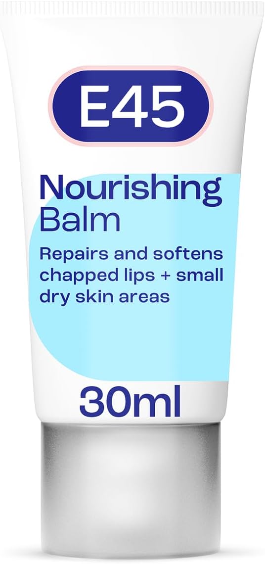 E45 Lips & Dry Skin Lip Balm - Moisturising Natural Lip Balm for Dry & Cracked Lips and Skin - Hydrating and Nourishing Lips Balm with Vitamin E - E45 Cream Lipbalm for Chapped Lips - 30ml