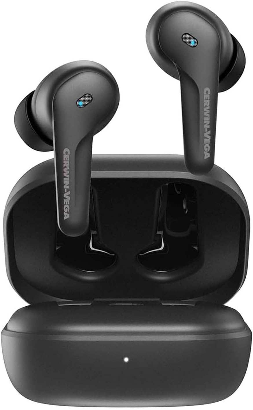 CERWIN-Vega! Wireless Earbuds - Eb1 - Bluetooth Ear Buds Sound Active Noise Cancellation, Best Earbuds for Gaming, Workout, Running, Sports