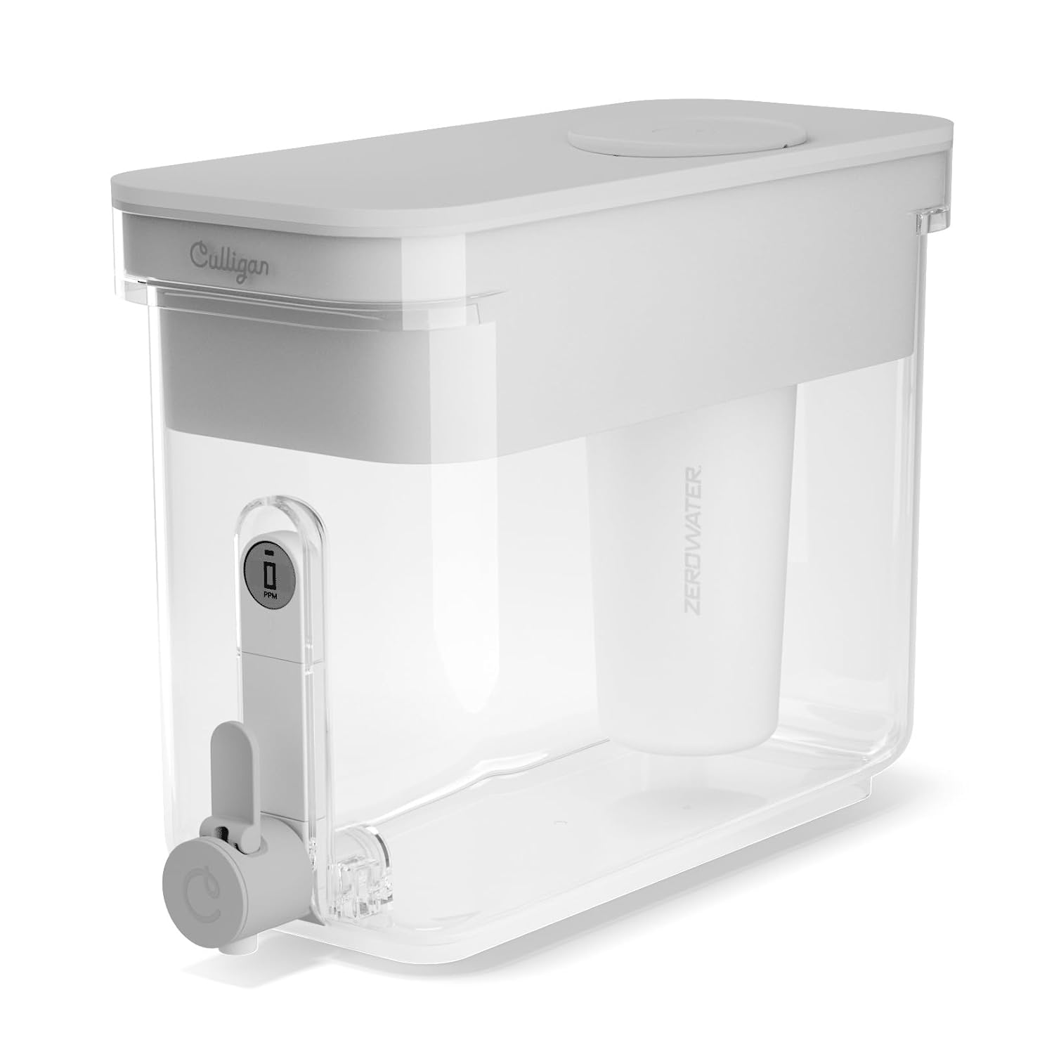 Culligan with ZeroWater Technology 7.6-L Water Filter Dispenser – Includes 5-Stage Advanced Water Filter, Certified to Reduce Lead, Total PFAS (Forever Chemicals), Mercury, Fluoride, and Chlorine