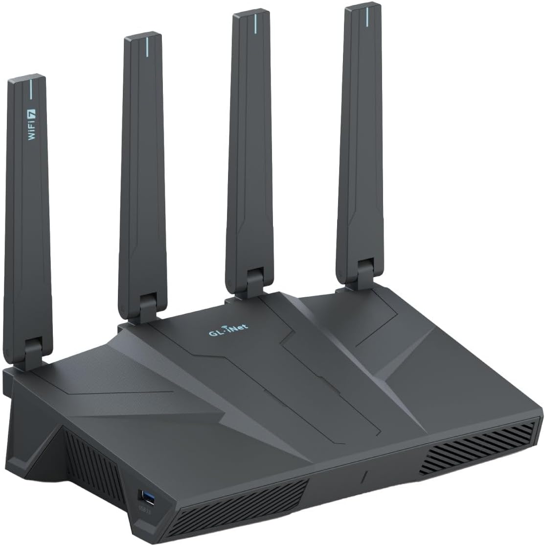 GL.iNet GL-BE6500 Flint 3E Wi-Fi 7 Router, 5 x 2.5G Ports for Home Business | Dual-Band Wi-Fi 7 speeds up to 6.5 Gbps with MLO and 4K-QAM, low-latency 4K/8K streaming, gaming and video calls, 1GB DDR4