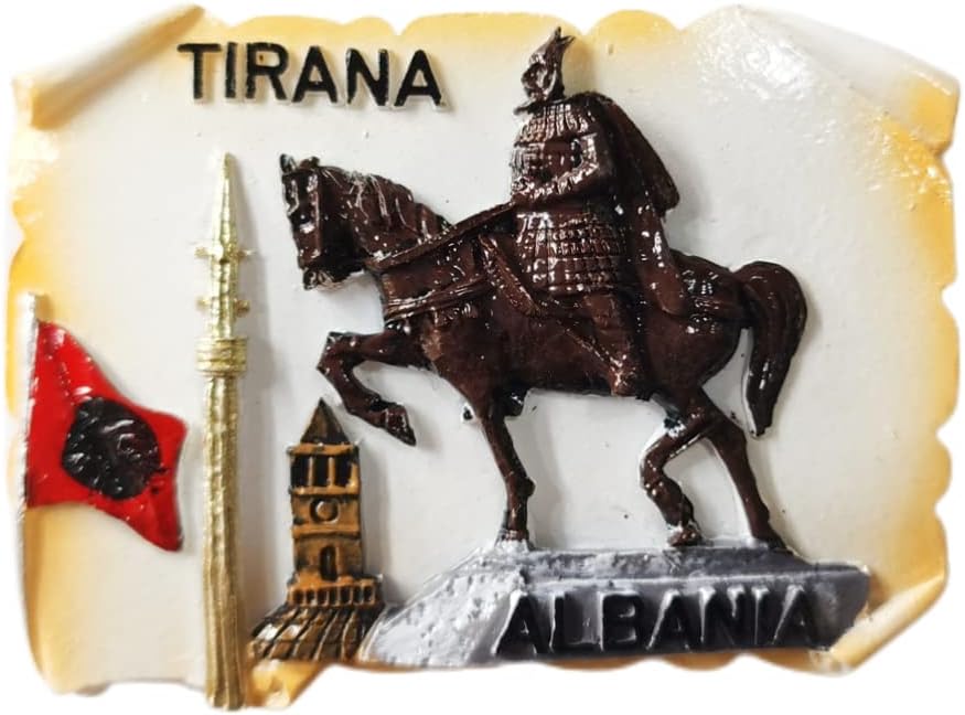 Tirana Albania 3D Fridge Magnet Souvenir Gift,Resin Handmade Tirana Refrigerator Magnet Home & Kitchen Decoration Collection