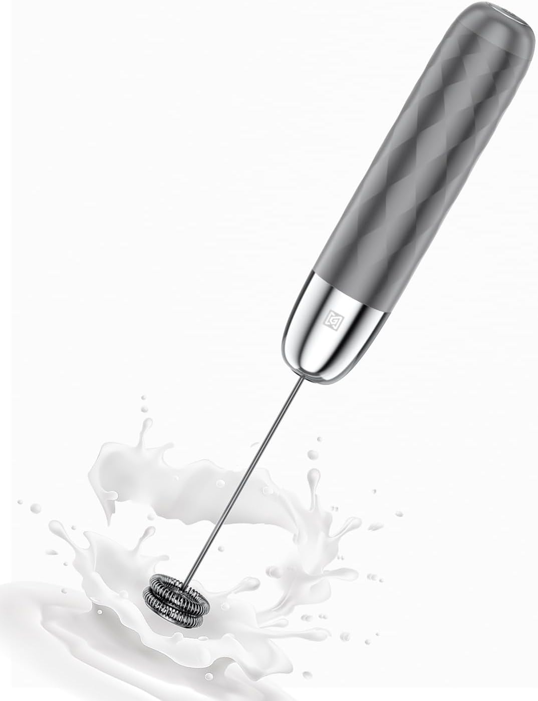 Maestri House Rechargeable Milk Frother, Handheld Electric Foam Maker Detachable Stainless Steel Whisk Drink Mixer Foamer Mini Blender for Matcha, Lattes, Cappuccino, LunaFro Mini(No Stand)