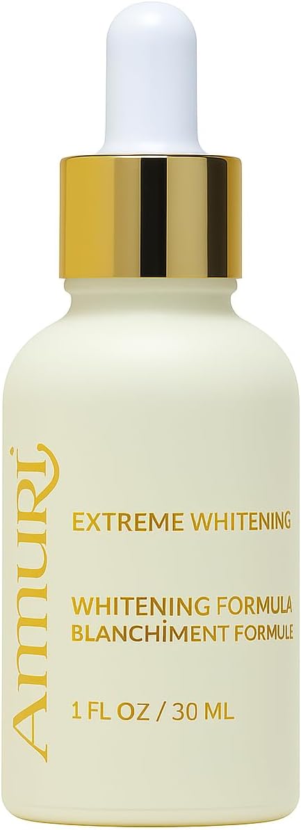 AmmuRi Extreme Whitening Pure Vitamin C Kojic Acid, Alpha Arbut Serum with Vitamin E & Hyaluronic, Brightening & Hydrating Facial Serum for Fine Lines, Uneven Skin Tone & Dull Skin, Korean Skincare