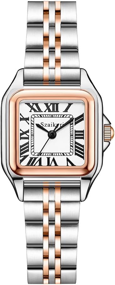 Szaikyri Classic Square Watches for Women with Roman Numerals Ladies Casual Dress Watch