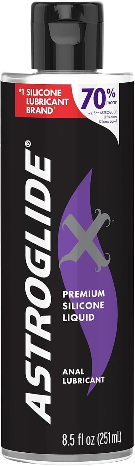 ASTROGLIDE Silicone Lube, X Premium Waterproof, Long-Lasting, 8.5 Fl Oz