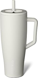 BrüMate Era 40 oz Tumbler with Handle and Straw | 100% Leakproof Insulated Tumbler with Lid and Straw | Made of Stainless Steel | Cup Holder Friendly Base | 40oz (Dune)