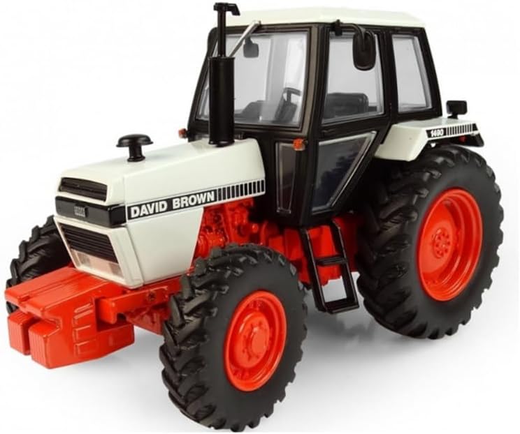 FloZ for Universal Hobbies for CASE for DAVID for BROWN 1490-4WD Agricultural tractor white/Red 1:32 Truck Pre-built Model