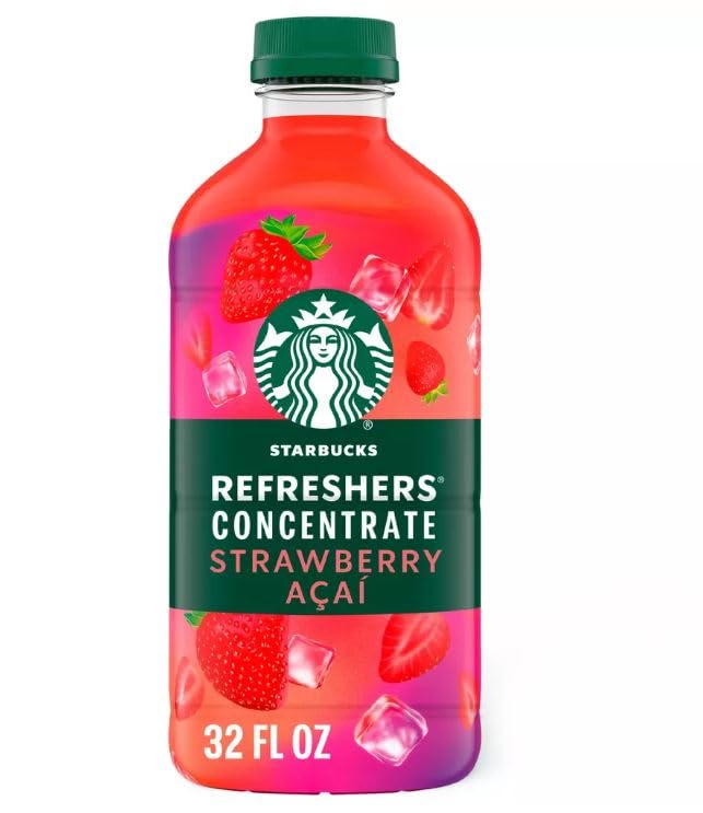 Starbucks Strawberry Acai Refreshers Concentrate, 32 fl oz Bottle