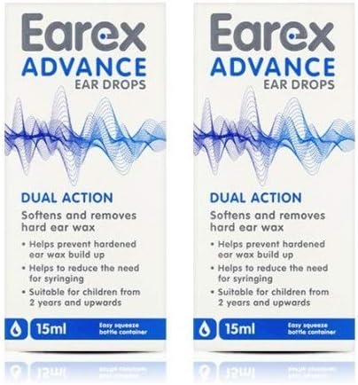 Advance Ear Wax Removal Drops- Dual Action 12ml x2