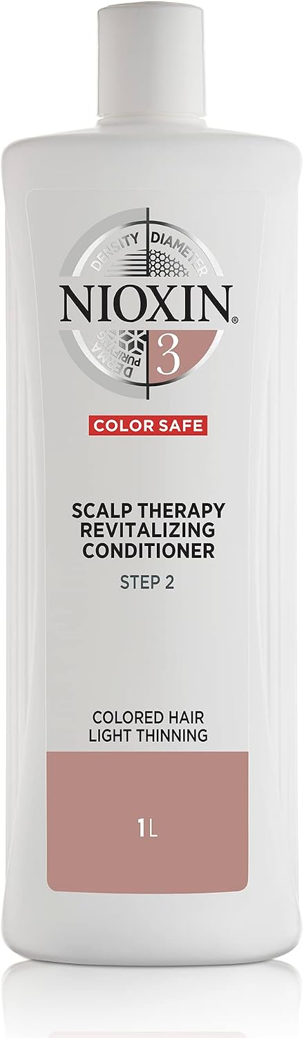 Nioxin 3-Part System | System 3 | Coloured Hair with Light Thinning Hair Treatment | Scalp Therapy | Hair Thickening Treatment