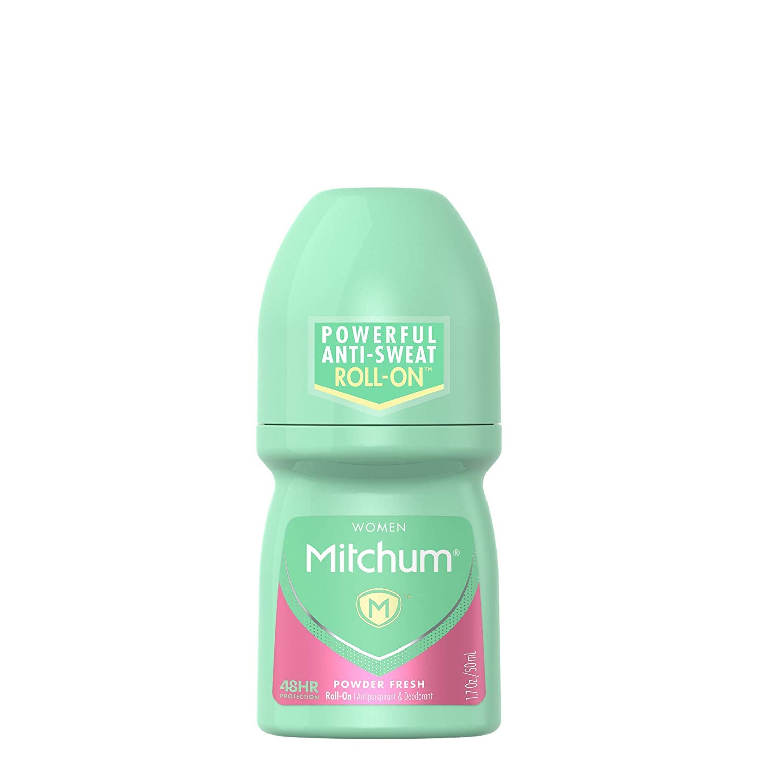 Mitchum Women Invisible Roll-On, Powder Fresh 1.7 oz (Pack of 2)