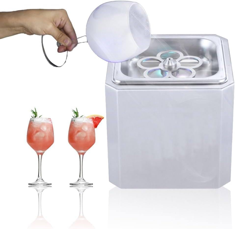 Stainless Steel Mini Glass Chiller Glass Froster, CO2 Thrill Glass Chiller Cooler Freezer with Multicolor LED Light, -25°C Instant Cooling Drink Chiller in 6 Seconds, for Cocktail, Beer,Drinks,Wine B