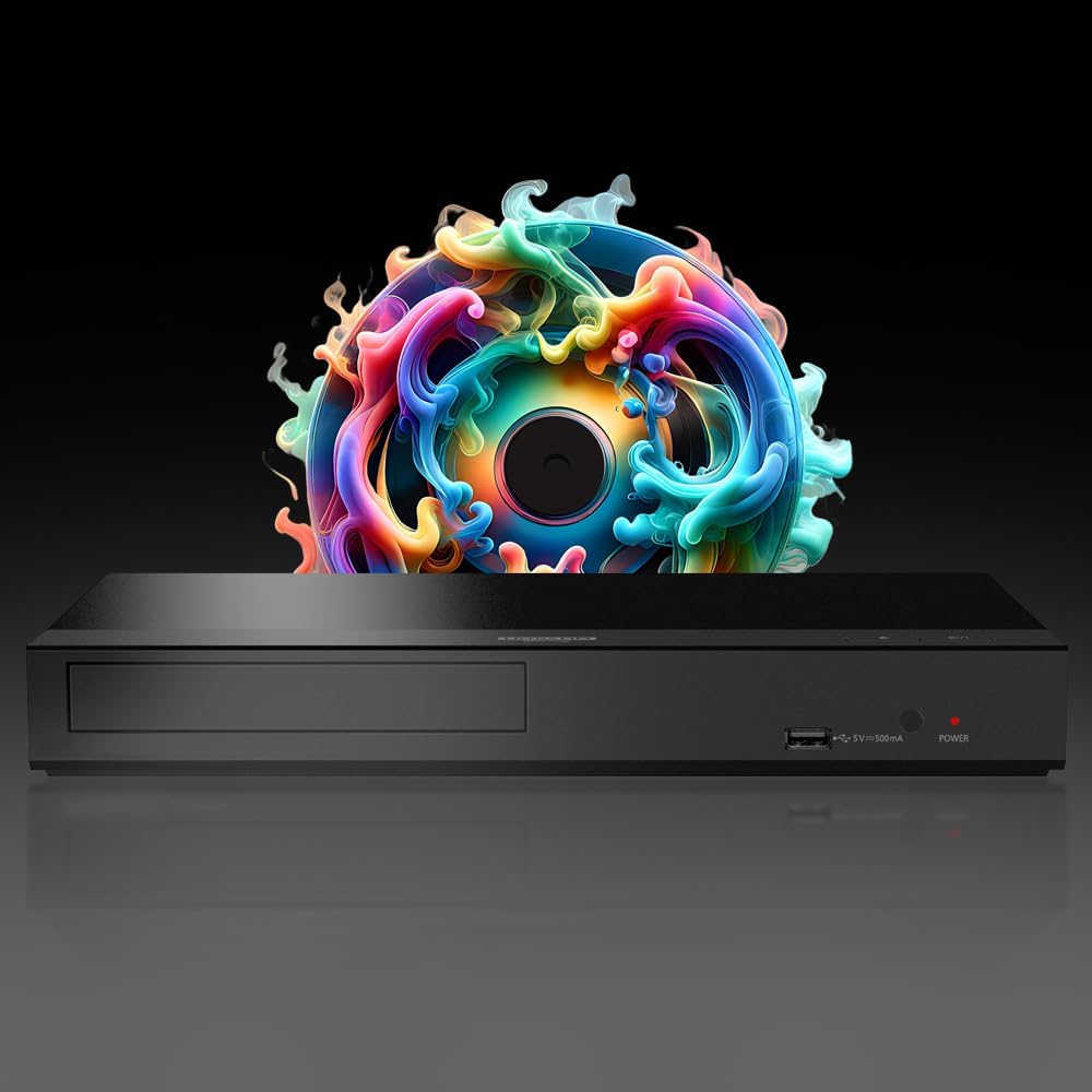 Blu-ray Player Compatible with Panasonic DP-UB450EB-K 4K Ultra HD 3D - LAN (No WiFi) Twin HDMI Dolby Vision All Zone Code Free Blu-Ray Regions A, B & C DVD Regions 1-8