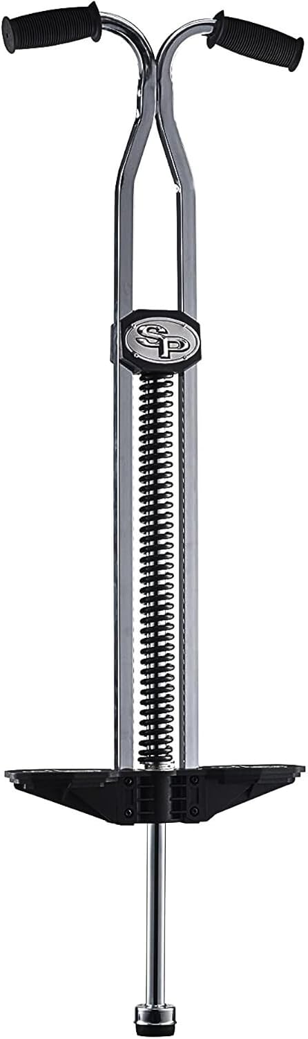Flybar Super Pogo Stick for Kids & Adults 14+ – Strong Spring for Tricks & High Jumping – Steel Frame with Reinforced Foot Pegs – Classic Trick Pogo Stick for Beginners & Pros – Supports 120-210 lbs