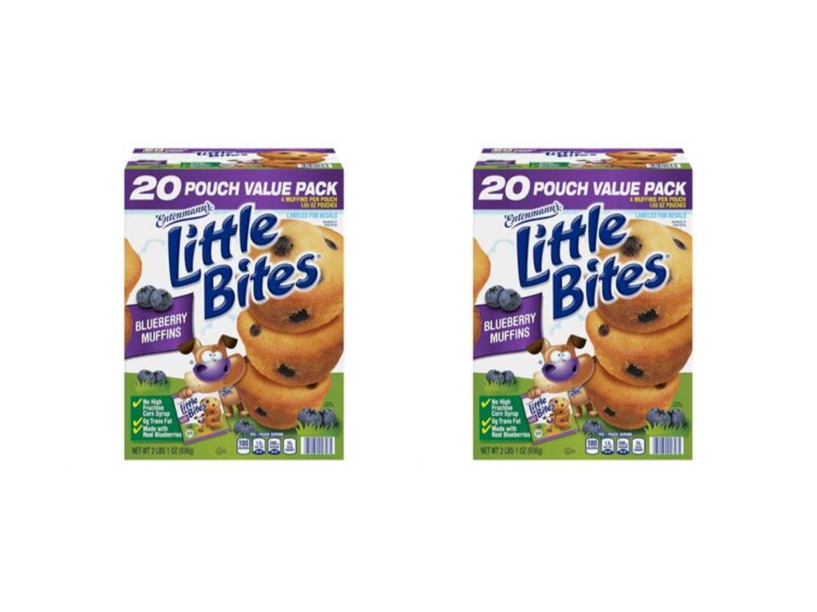 Entenmann's Little Bites Blueberry Mini Muffins 2 pack (40 pouches total)