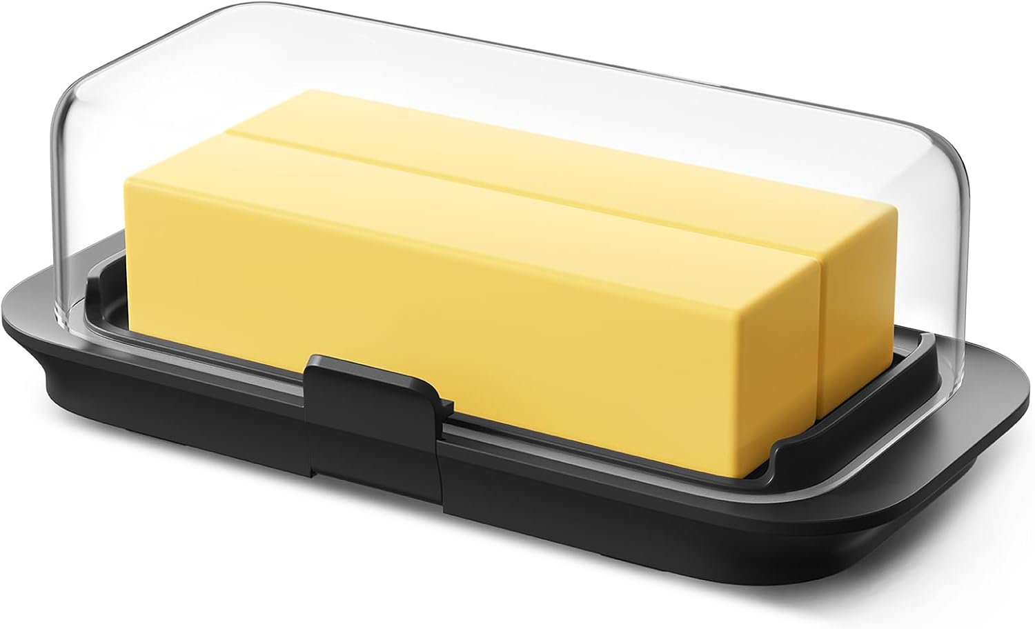 Pisol Large Butter Dish with Lid for Countertop and Fridge Refrigerator Door Shelf, 250g Airtight Butter Keeper for European/Kerrygold Butter/French Butter/Cream Cheese