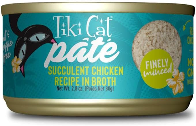 Tiki Cat, Luau Succulent Chicken Pate Wet Cat Food, 2.8 Ounce