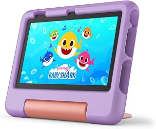 Amazon Fire 7 Kids tablet (newest model) ages 3-7. Top-selling 7" kids tablet on Amazon | 6-months ad-free content with parental controls included, 10-hr battery, 16 GB, Purple