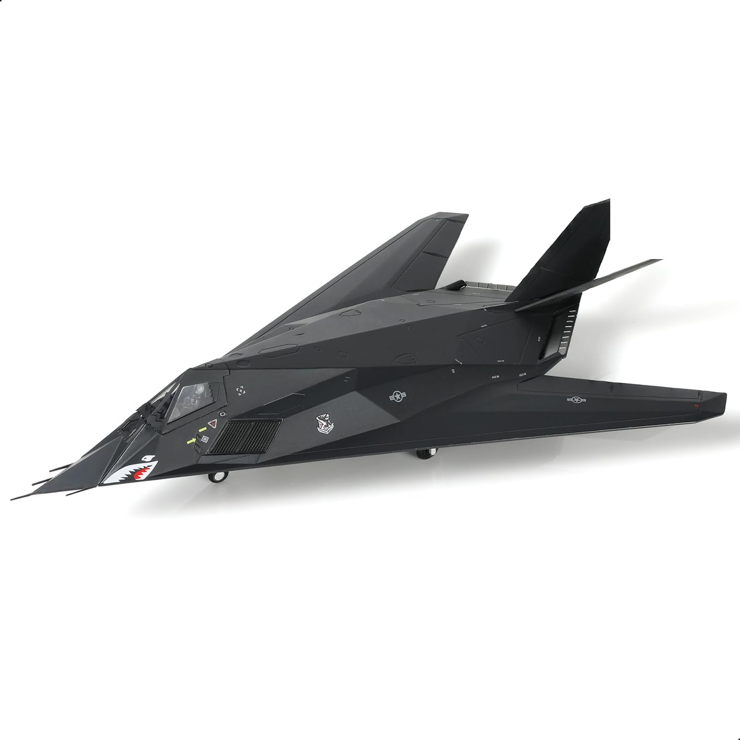 1/72 F-117 Nighthawk Stealth Striker Fighter U.S. Airforce Jet Model American Edwards AFB 85-831 Attack Aircraft Model Metal Diecast Plane Model Kit with Display Stand Collection Gift for Adult