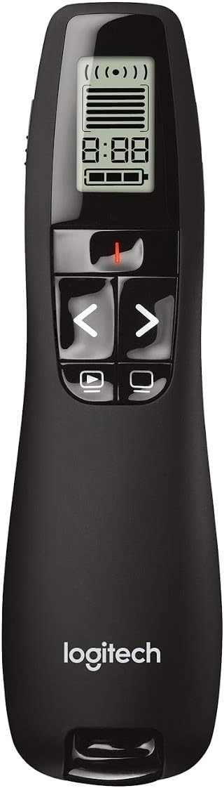 Logitech Wireless Presenter R800 PowerPoint Clicker with Green Laser