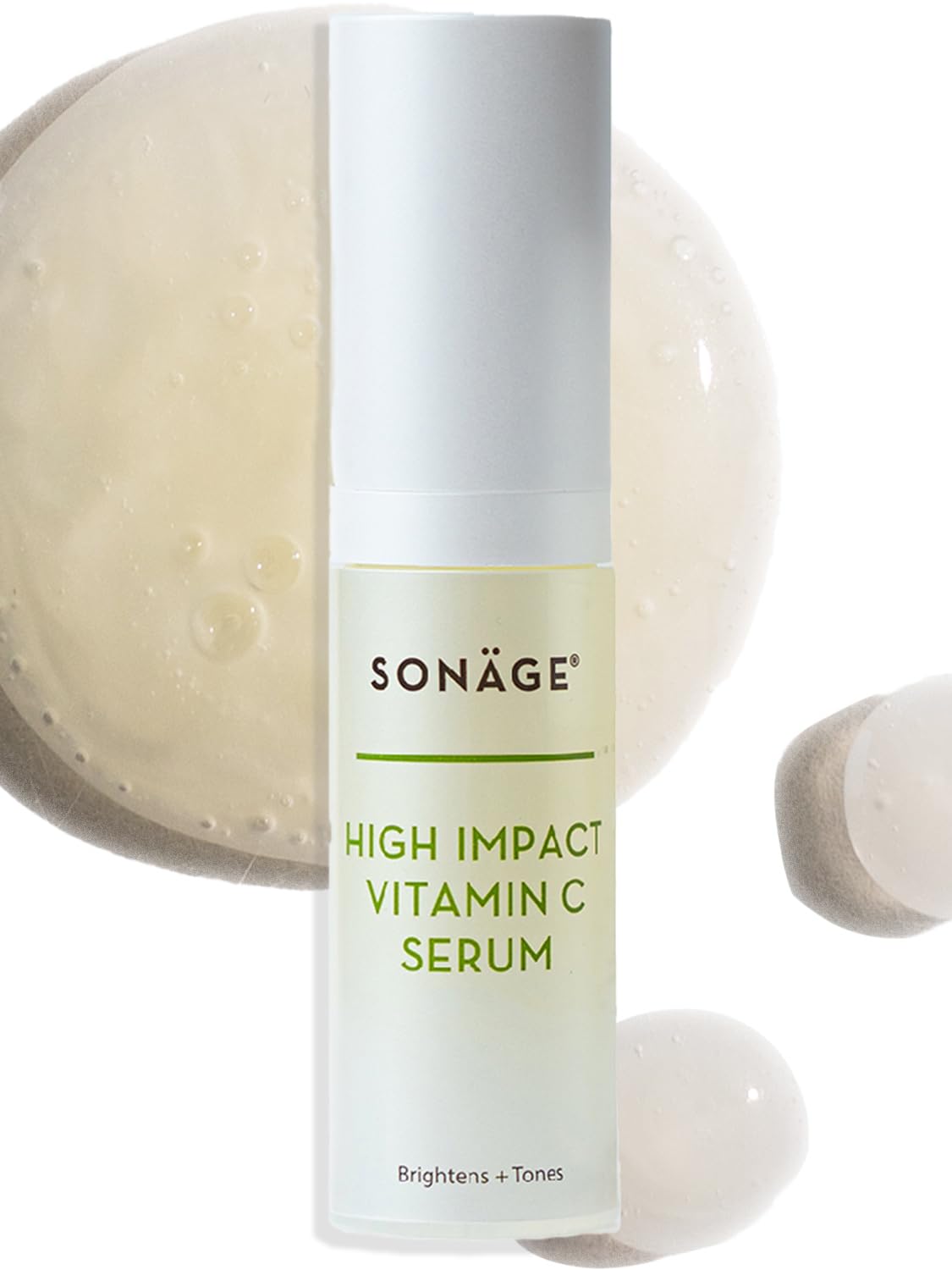 Sonage High Impact Vitamin C Serum: With Hyaluronic Acid | Brightens, Hydrates, Fades Dark Spots and Corrects Skin Tone