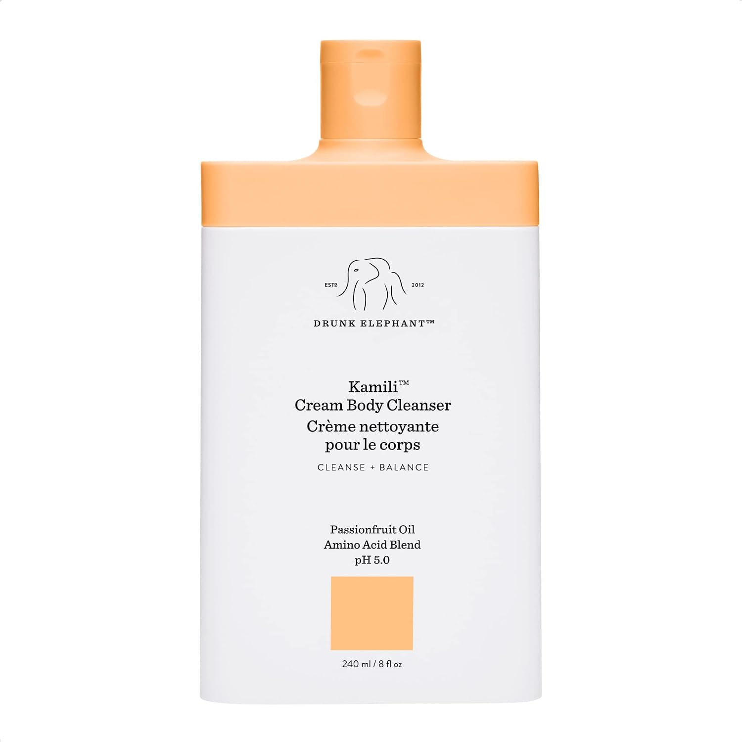 Drunk Elephant Kamili Cream Body Cleanser. Replenishing and Soothing Cream Body Cleanser (240 mL / 8 Fl Oz)