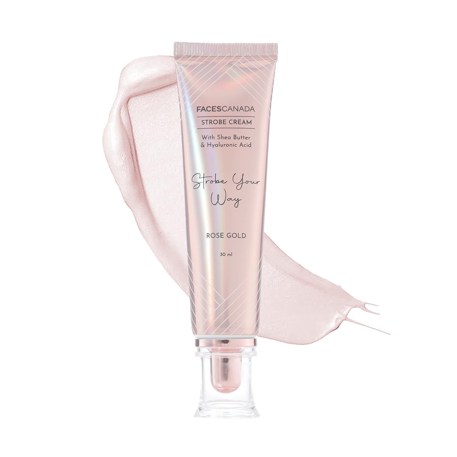 Strobe Cream - Rose Gold | with Shea Butter & Hyaluronic Acid | Hydrating & Illuminating Makeup | for Radiant Dewy Skin | 1.01 Fl Oz (30ml)