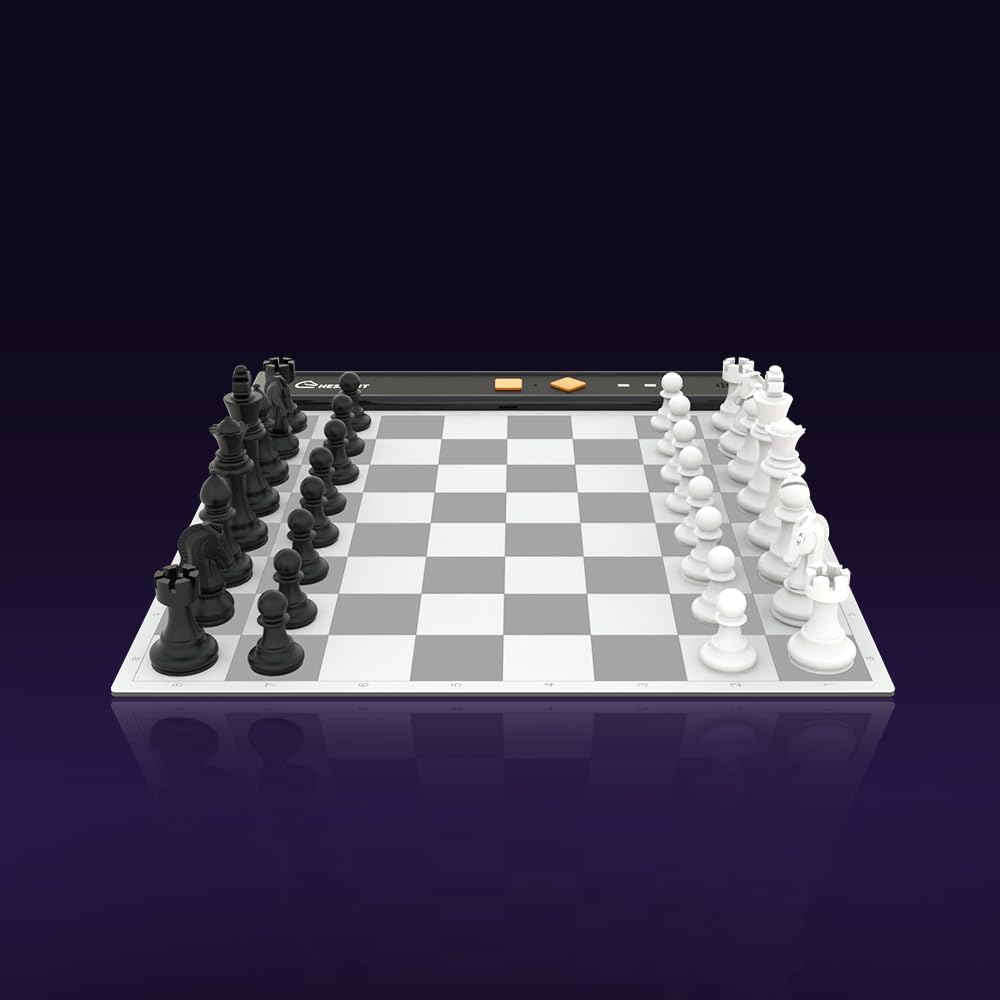 CHESSNUT Go Ultimate Portable Travel Electronic Chessboard with Full Piece Recognition and Strong Magnetic Adhesion - Perfect Desk or Travel Size（Orange）…