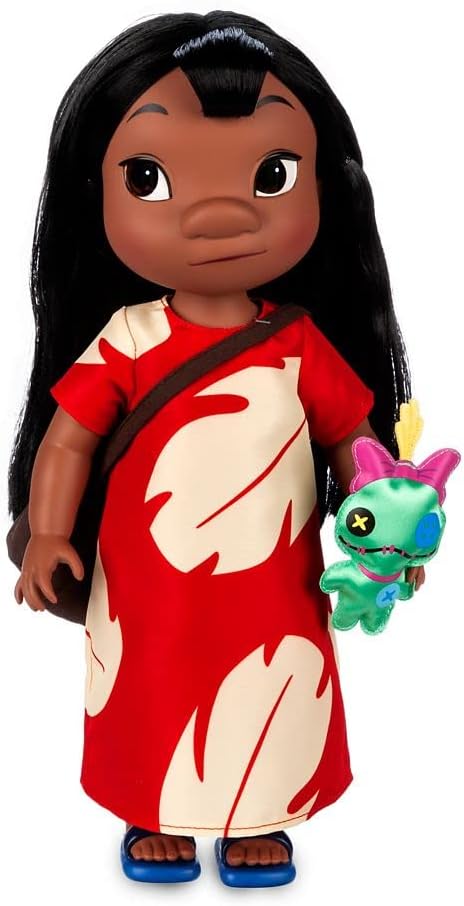 Disney Store Official Lilo Doll Animator Collection Age 3+, Lilo and Stitch, 39cm/15”, Toy Figure in Classic Red Dress, Collectible Toddler Princess Doll, Suitable for Ages 3+
