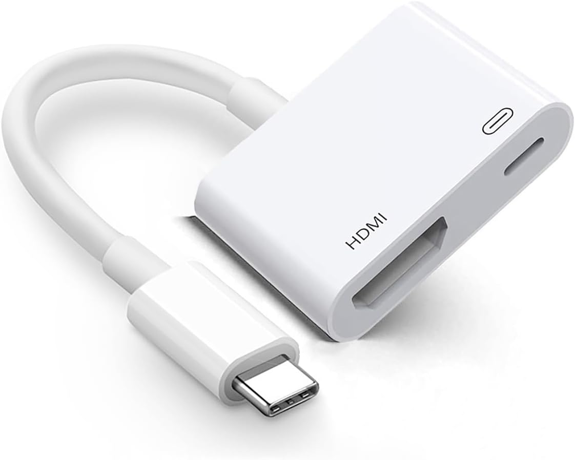 Apple MFi Certified USB C to HDMI Adapter 4K@60Hz for iPhone 15/16, Digital AV HDMI Converter with 100W PD for MacBook Pro/Air, iPad Pro, iMac, Galaxy S25/S24, Surface, XPS and More