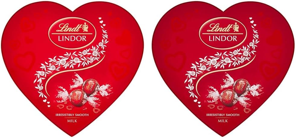 Lindt Lindor Heart Milk Chocolate Truffles Box - Approx 16 balls, 200g - Chocolate Truffles with a Smooth Melting Filling - Gift Present - Mother's Day, Birthday, Celebrations, Congratulations