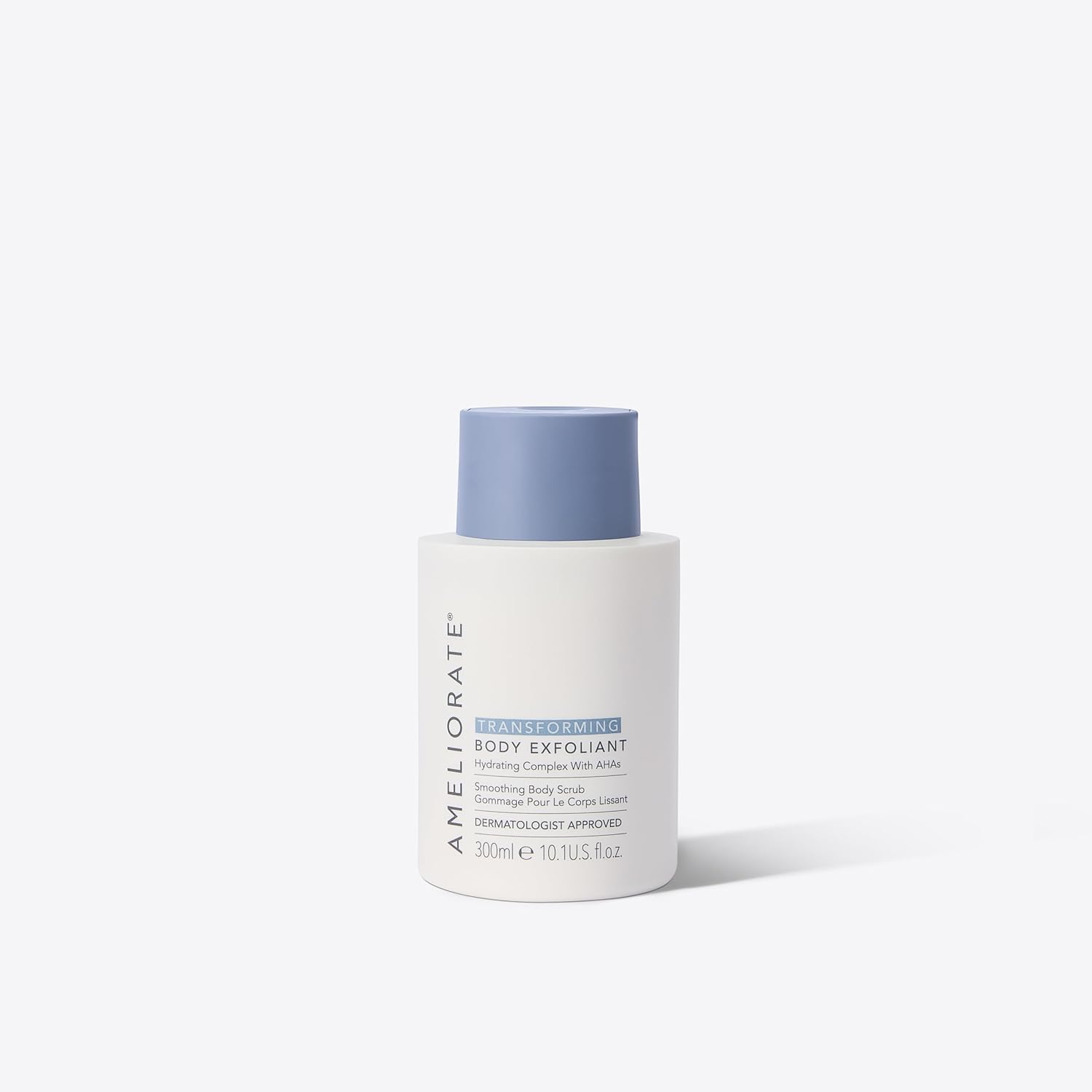AMELIORATE Transforming Body Exfoliant 300ml for Keratosis Pilaris (KP), Bumpy & Dry Skin | Dual-Action AHA & Bamboo Scrub | Hydrating & Smoothing | Dermatologist Approved