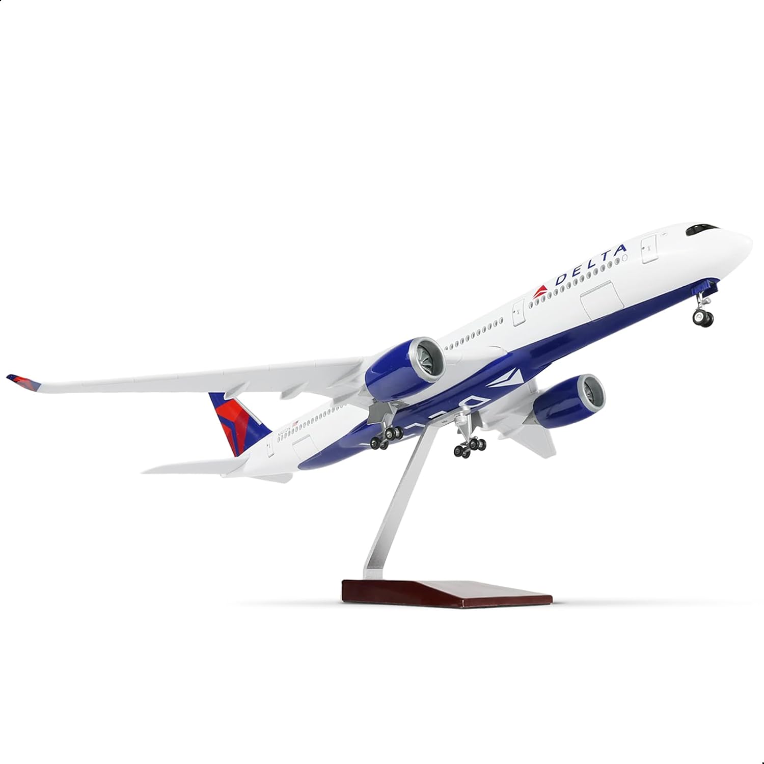 1/144 Compatible for Delta A350 Airplane Model Kits(18.5in L) for Airbus A350 Dreamliner Airlines Rrsin Plane Model with Display Stand for Graduation, Retirement Avation Gifts, Collection