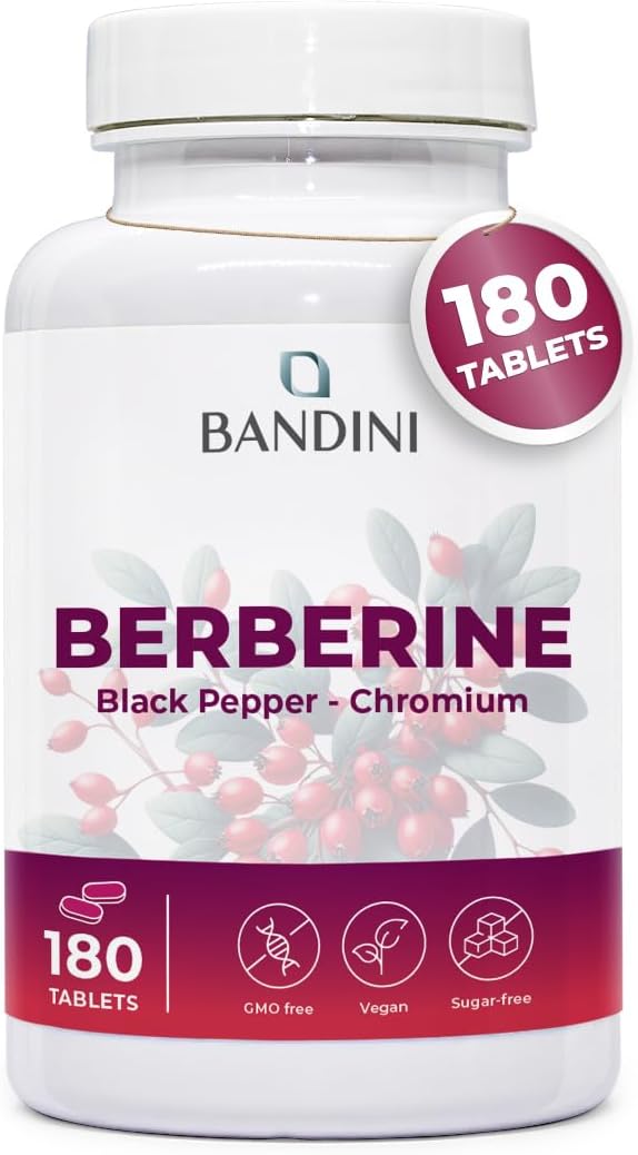 Bandini® Berberine Pure High Dosage | 180 Vegan Tablets - Berberin HCL