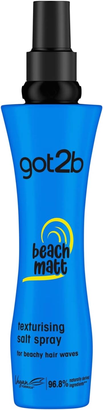 got2b Beach Matt Texture Sea Salt Hair Spray, Medium Hold, Creates Waves and Textures with a Matt Finish, packaging may vary, 200 ml