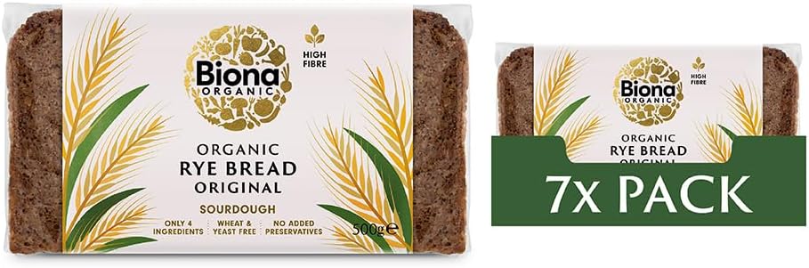 Biona Rye Bread Organic 500g (Pack of 7)