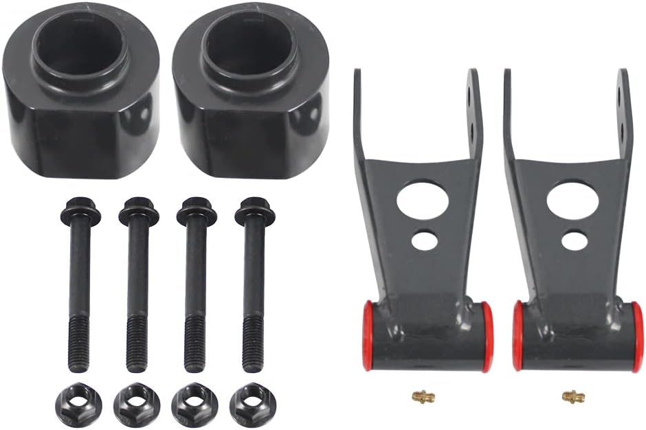 3" Front Lift Spring Spacers 2" Rear Lift Shackles Full Leveling Suspension Lift Kit Bracket Kit Compatible for 1984-2001 JEEP Cherokee XJ 2WD 4WD