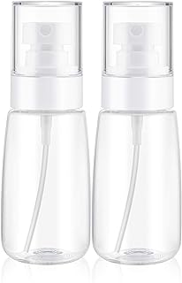 Spray Water Bottle Hair Mister, Fine Mist Stylist Sprayers 360 Empty Small Misting Spritzer, Perfume Atomizer with Pump Clear Containers (2PCS/2oz)